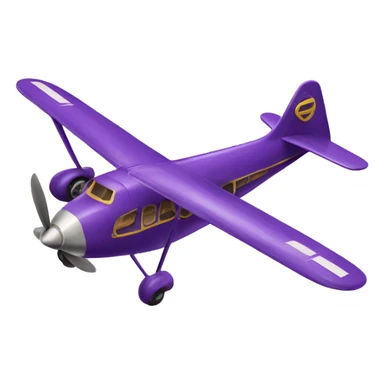 Vintage purple airplane sticker