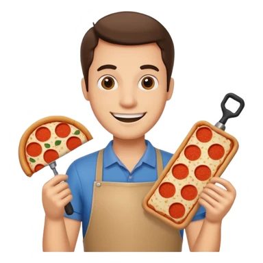 Pizza roller as a guy sticker