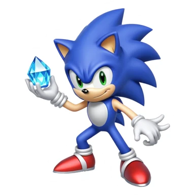 I want Sonic the hedgehog with chaos emeralds with the aura super sayian sticker