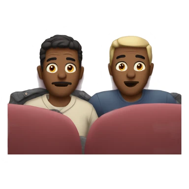 2 guys watching a movie sticker