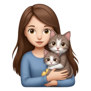 PONLE EL PELO LARGO  A LA CHICA QUE CARGA EL GATITO sticker