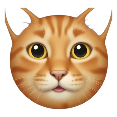 Cat carrot face sticker