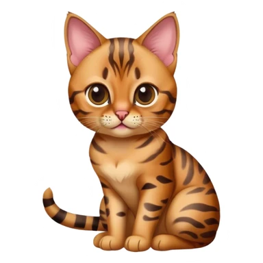 cute babe bengal cat sitting sticker