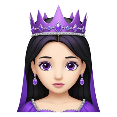 Obsidian Princess – black tiara + violet trim sticker