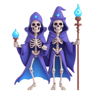 sinister skeletal lich mage with skull staff and dark magical aura sticker