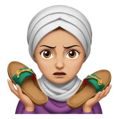 Terlik fırlatan anne sticker