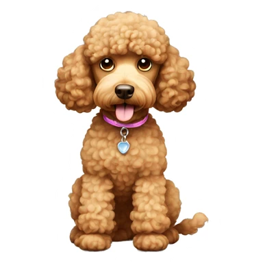 Light brown poodle  sticker