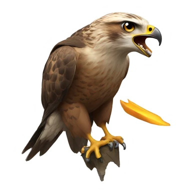 a hawk spitting sticker