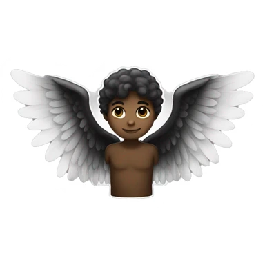 black angel wings sticker