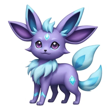 Fluffy celestial Glaceon-Espeon-Umbreon-hybrid, full body sticker