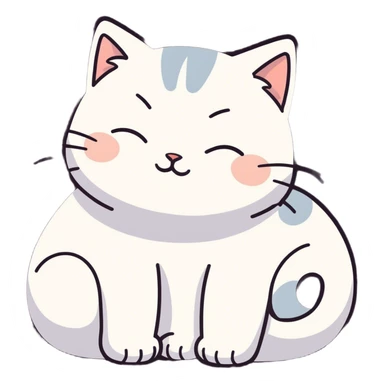 Cat kiss sticker