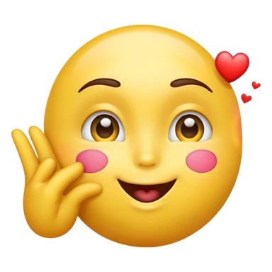 Create a blowing kiss emoji sticker