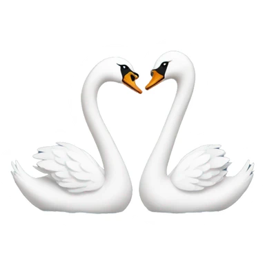 Swan couple sticker