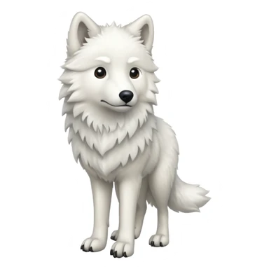 Hyper-realistic Arctic wolf, full body sticker