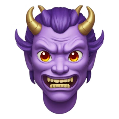 Japonese purple demon sticker