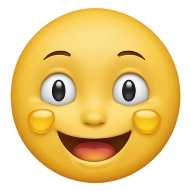 Emoji, yellow round laughing tilted head face with tears of fun sticker