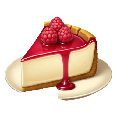 Cheesecake slice with raspberry on top sticker
