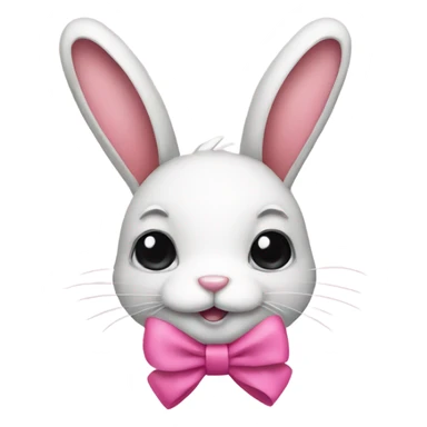 Bunny with pink bow  sticker