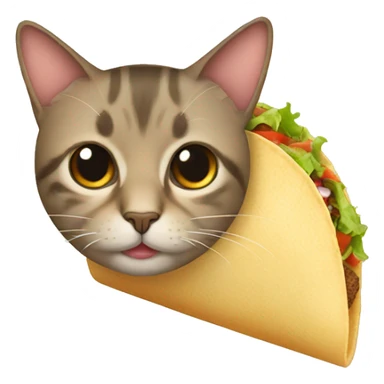 Cat taco sticker