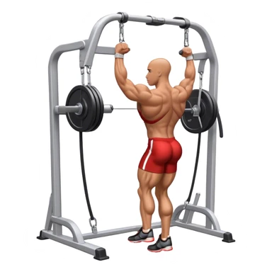 standing bodybuilder hip abduction cable machine exercise sticker