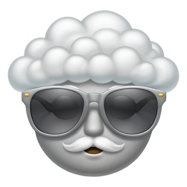 Fart cloud with sun glasses  sticker