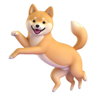happy shiba inu dancing sticker