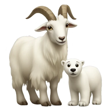 Goat and polar bear sticker
