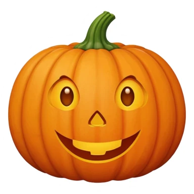 Pumpkin with blush nd cute face sticker