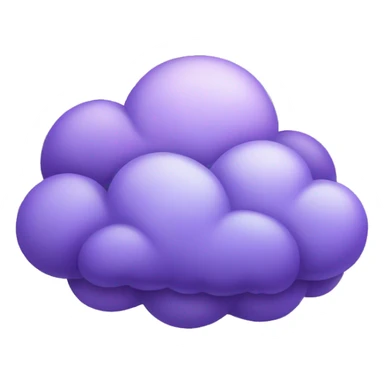 Sad purple clouds that are realistic  sticker