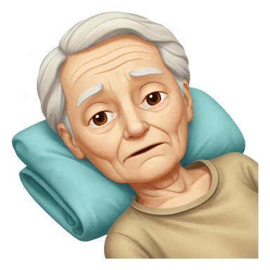 Old person dying  sticker