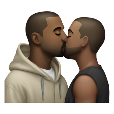 kanye west kissing kanye west sticker