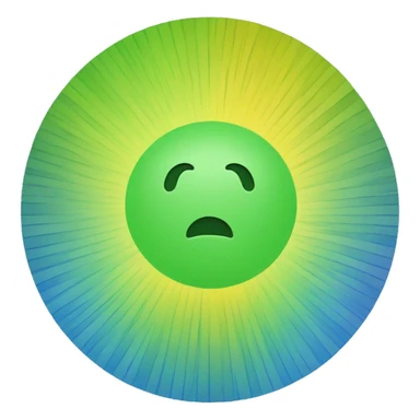 color spectrum in a circle green and blue and yellow sticker