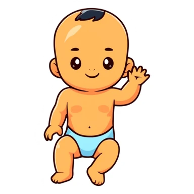 full body tanned baby sticker