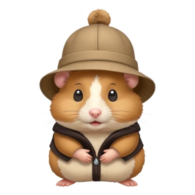 hamster with hat sticker