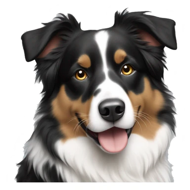 Black and white Australian shepherd sticker