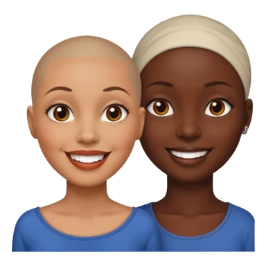 Ma meilleur amie et moi (femme) africaine cheveux rasé sticker