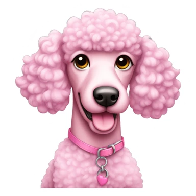 Pink poodle  sticker