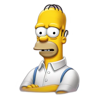 Tête de homer Simpson avec des cœur dans les yeux sticker