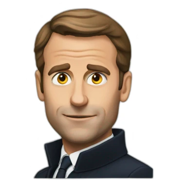 macron cross eyes sticker