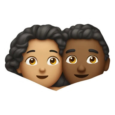 Couple snuggling in bed sticker