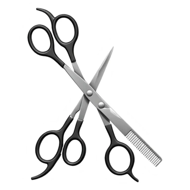 barber shop, scissors, comb. sticker