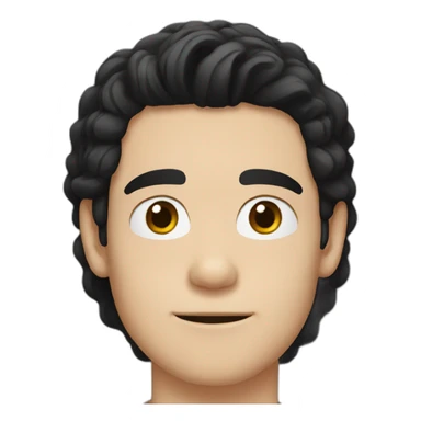 dylan obrien with long black hair sticker