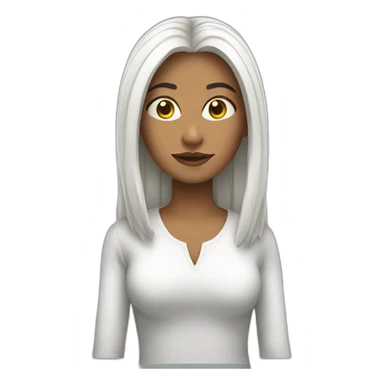 White angela sticker