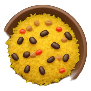 Puerto Rican dish called “arroz con gandules” which is yellow rice and beans sticker