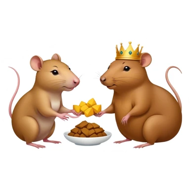 Capybara and Queen rat working together on receptiob sticker