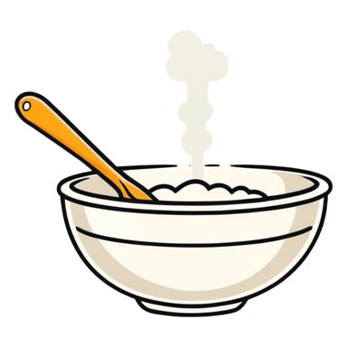 baking powder in measuring spoon with flour dust cloud sticker