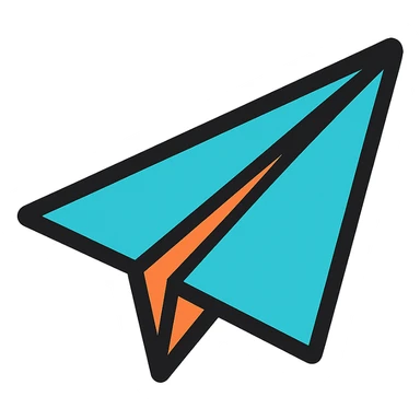 paper airplane sticker