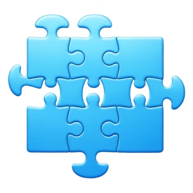 Blue puzzle sticker