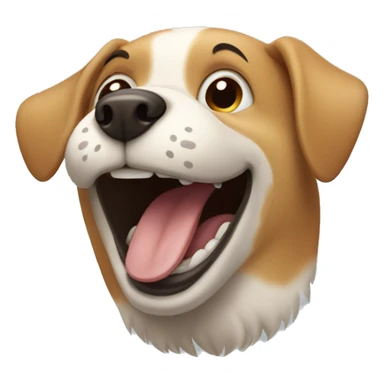 Dog laughing  sticker
