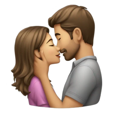 man kissing girl sticker